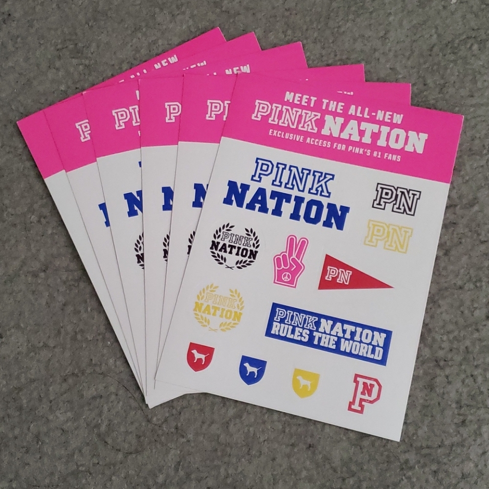 VS Pink 6x Promo Event Exclusive Stickers NWOT